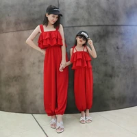 family matching mother daughter clothes mom and daughter sundress kids parent child outfits mom romper girls clothing sets cl003