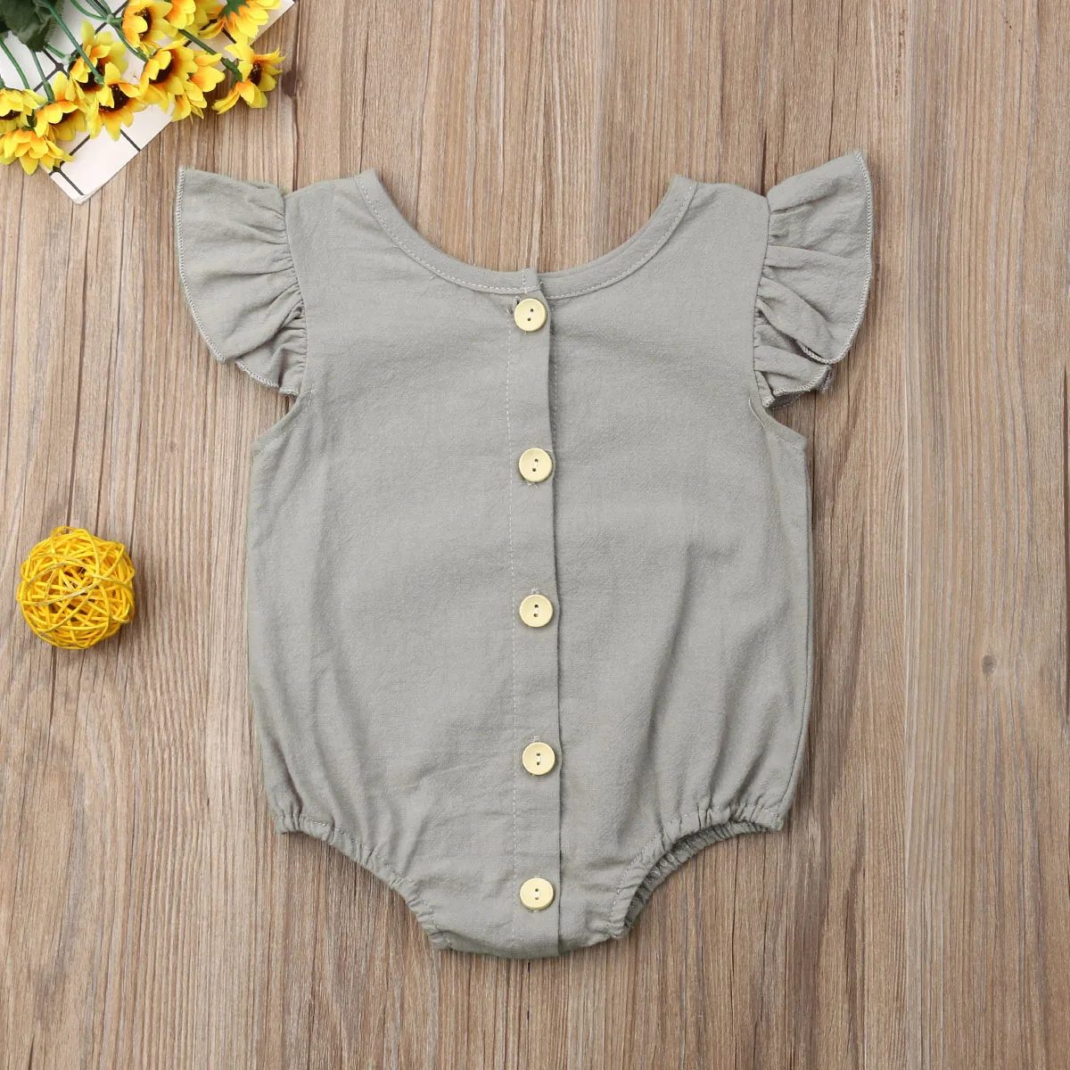 2019 летняя одежда для малышей боди маленьких девочек и мальчиков однотонный