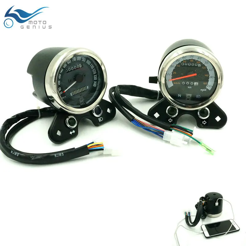 Цифровой ЖК дисплей спидометр для мотоцикла датчик масла светодиодный одометр с