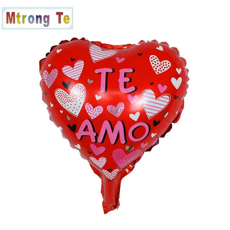 10 штук 10 дюймов испанский воздушный шар I love you из алюминиевой фольги украшения Детские игрушки Свадьба День матери День Святого Валентина подарок - Цвет: Светло-зеленый