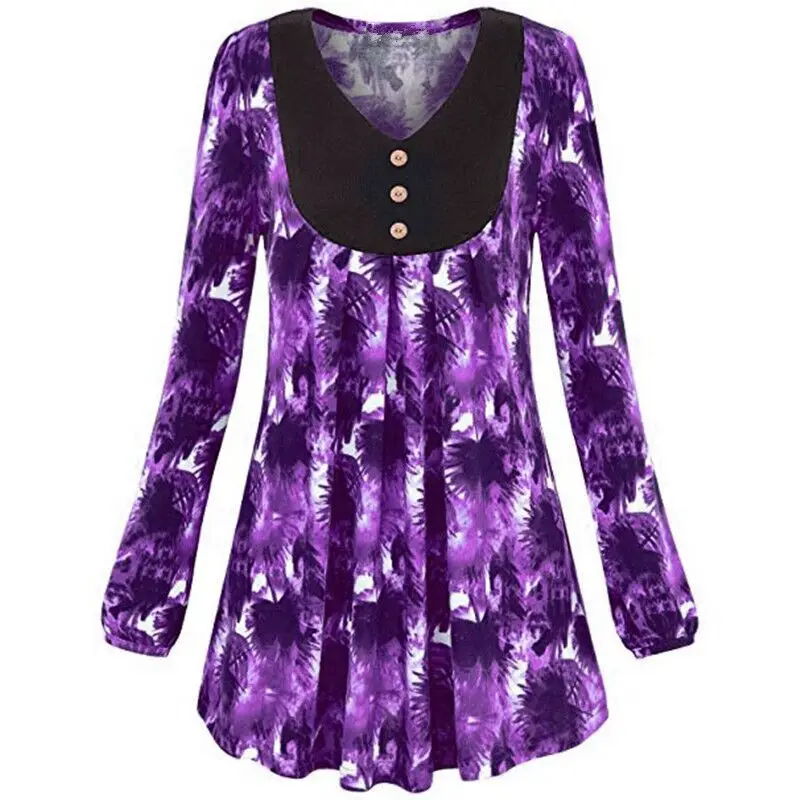 Новая модная женская футболка с длинными рукавами и принтом | Женская одежда