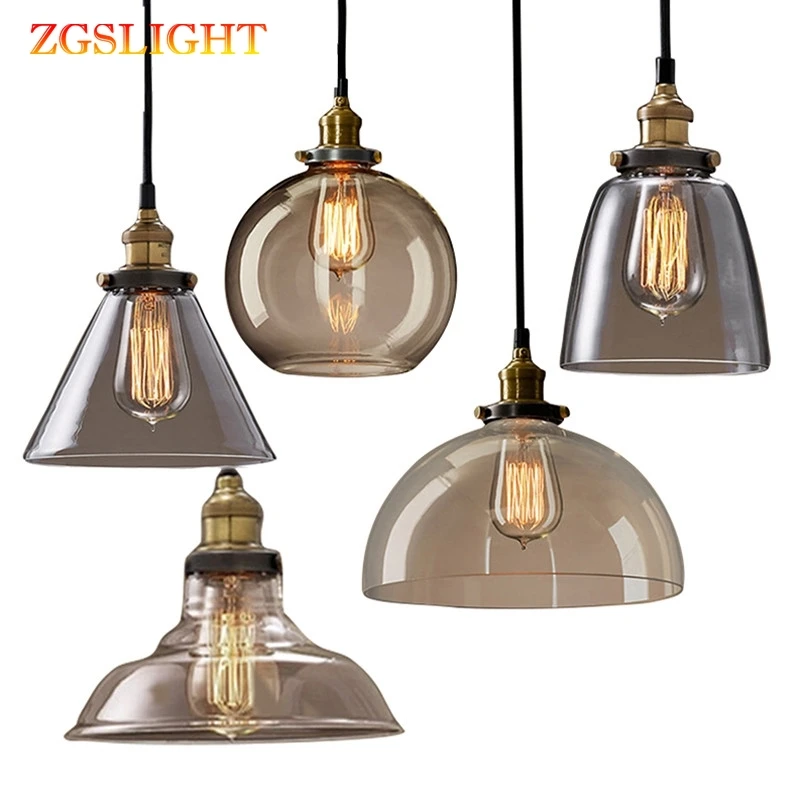 Винтажный светодиодный простой подвесной светильник в стиле индастриал Лофт