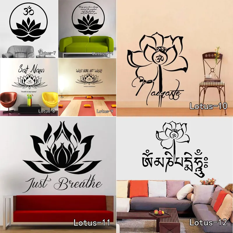 3D OM Sign мандалее с Буддой настенные наклейки в виде лотоса домашний декор