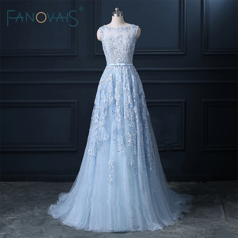 Настоящий образец роскошные элегантные длинные платья из тюля с высоким воротом