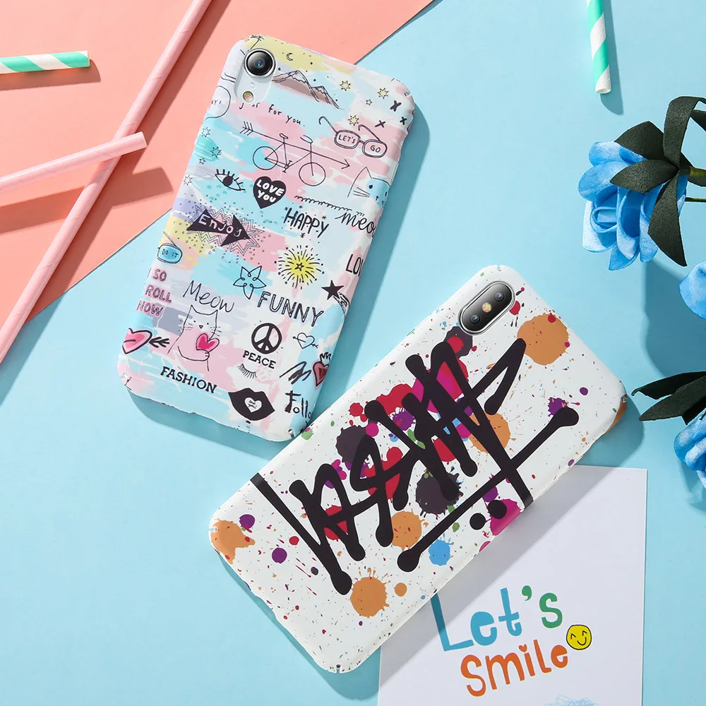 Чехол KISSCASE с акварельными чернилами для iPhone 8 7 XS Max X 10 XR чехол рисунком жесткий 6 6s