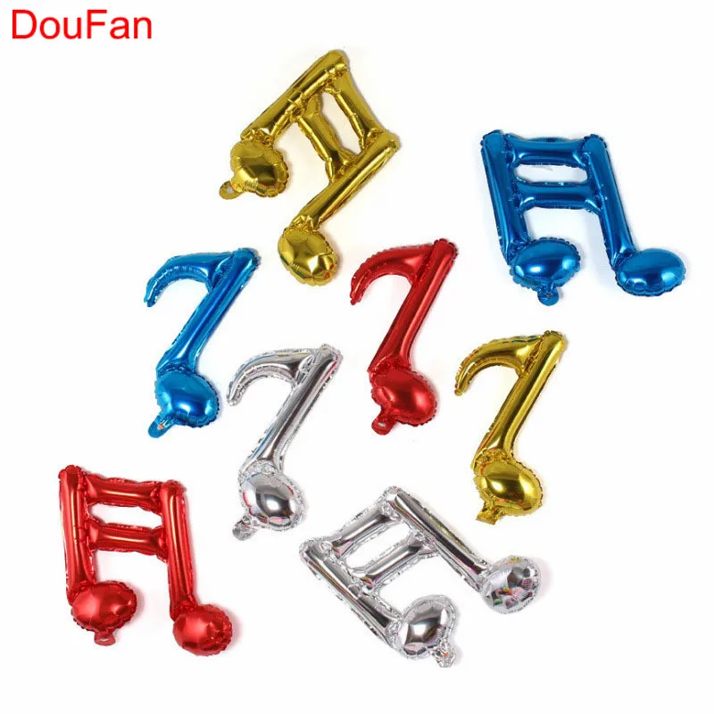 5 шт. дюймовые воздушные шары из фольги гитарный инструмент с музыкальными нотами