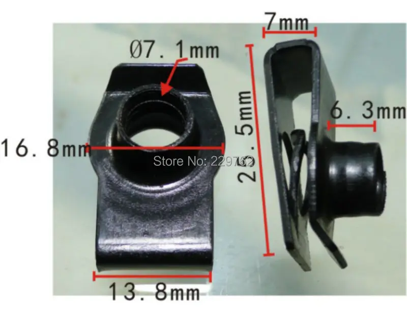 Бесплатная доставка 100 шт Черный оцинкованный u образный металлический зажим
