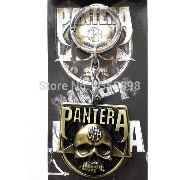 Музыка группы Pantera тяжелых металлов логотип 3D золото 5 см металлический брелок