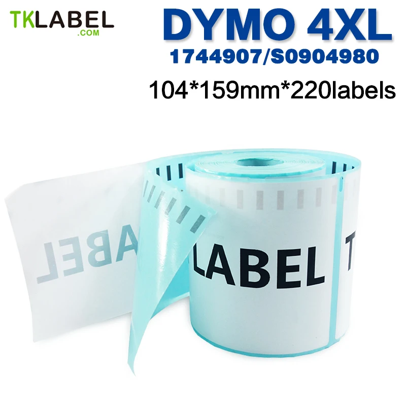 1 рулон для этикеток Dymo 1744907/S0904980 104*159 мм совместимая термоэтикетка Стикеры