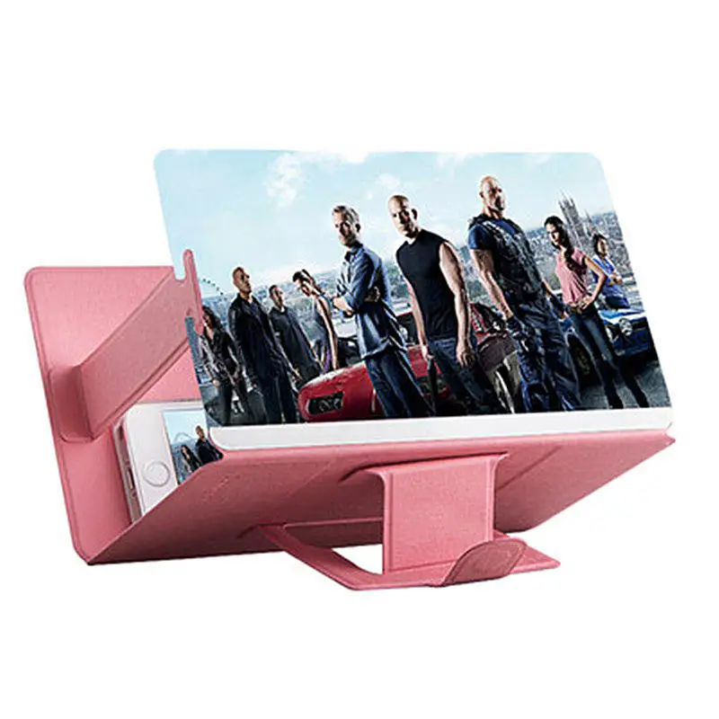8 дюймов 3D видео кино увеличительное стекло для телефона портативное складывающееся увеличительное стекло лупа с кронштейном для мобильного телефона и кронштейном для экрана