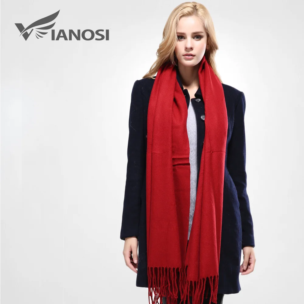 [VIANOSI] 2016 Новый Бренд Шарф Зимний Шарфы женские Шерсть Твердые Лучшее Качество