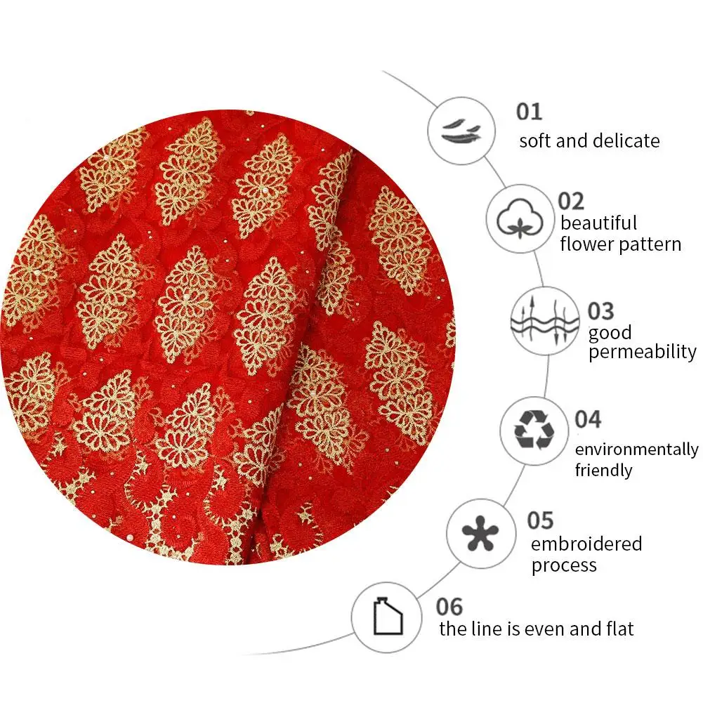 

NEW Embroidered Lace Fabric for Curtains Cheongsam Dresses for Women #4O