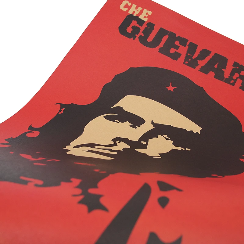 Dlkklb Che Guevara персонаж Ретро плакаты реклама Ностальгический старый Бар Кафе декоративная живопись винтажная Настенная Наклейка 51,5x36 см