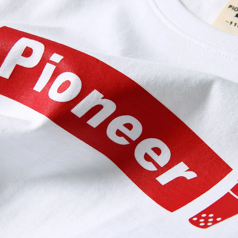Pioneer kids/новая футболка с Короткими Рукавами Летняя принтом для мальчиков детская