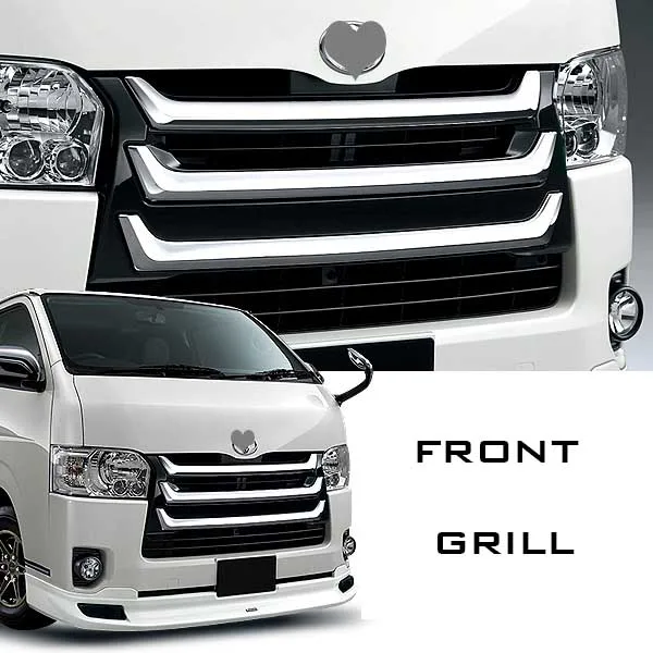 Узкий хром Тип гриль для TOYOTA HIACE200 2014 год|Гоночные решетки| |