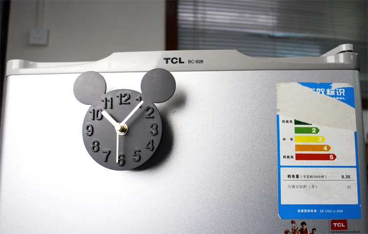 Современный дизайнер Микки Мышь 3D настенные часы пустой магнит на холодильник