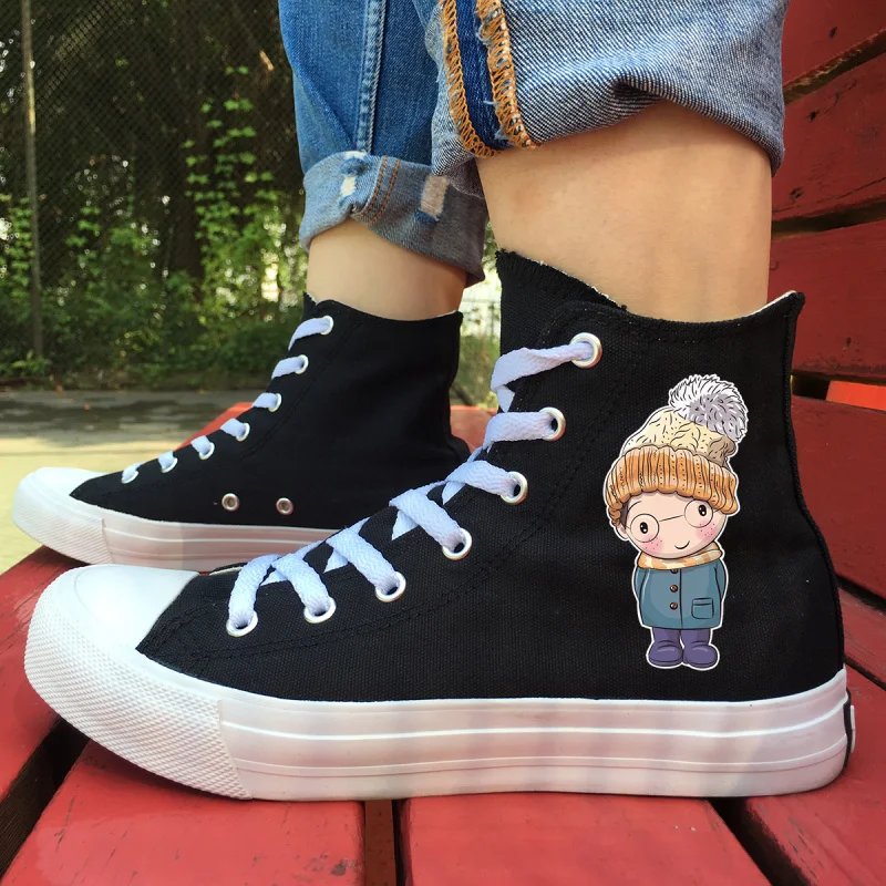 

Вэнь оригинальные высокие дизайнерские зимние парные изображения для мальчиков и девочек теплая шерстяная шапка женские мужские парусино...