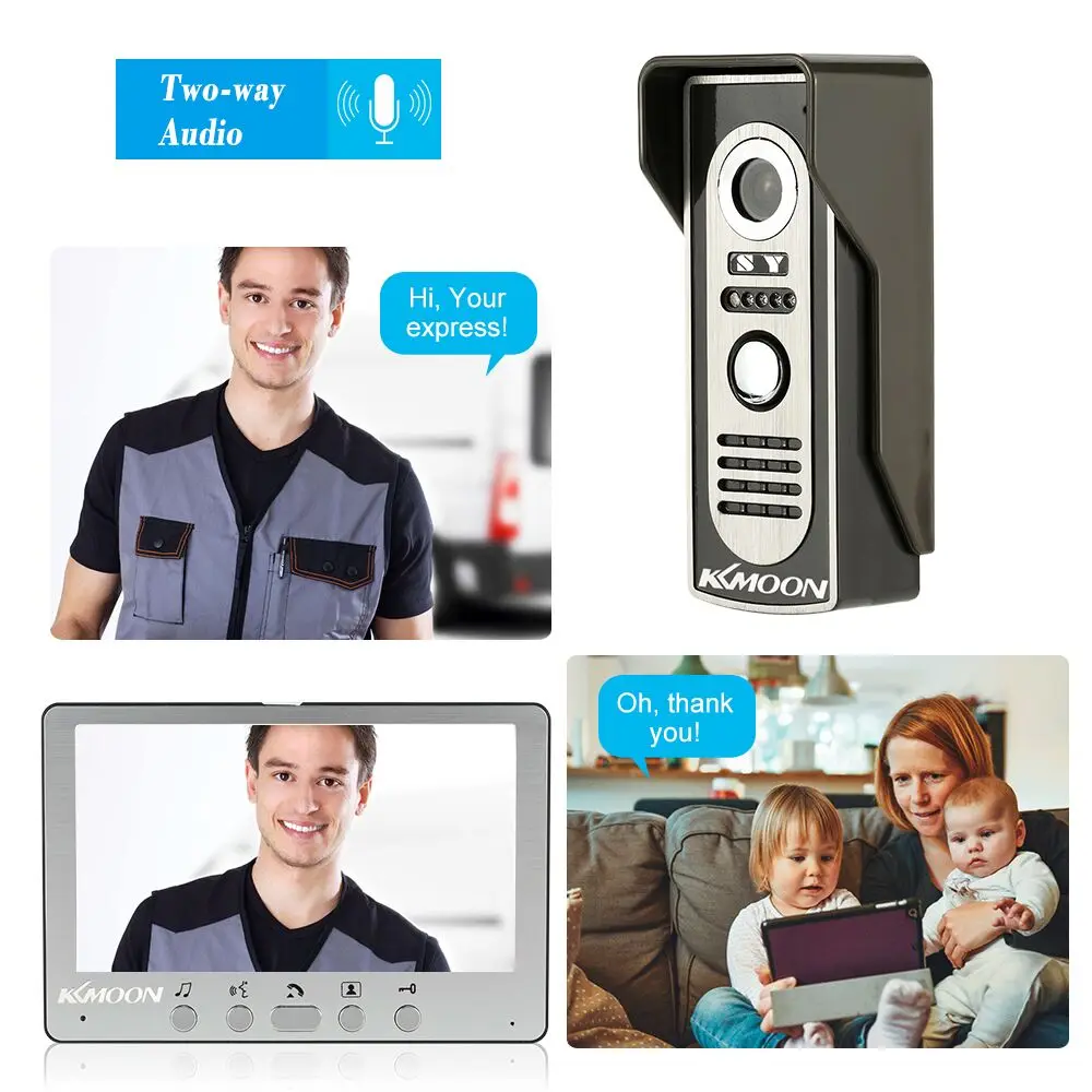 7 ''TFT lcd проводной видео домофон система внутренний монитор 700TVL Открытый ИК камера Поддержка разблокировки визуальный домофон дверной Звонок