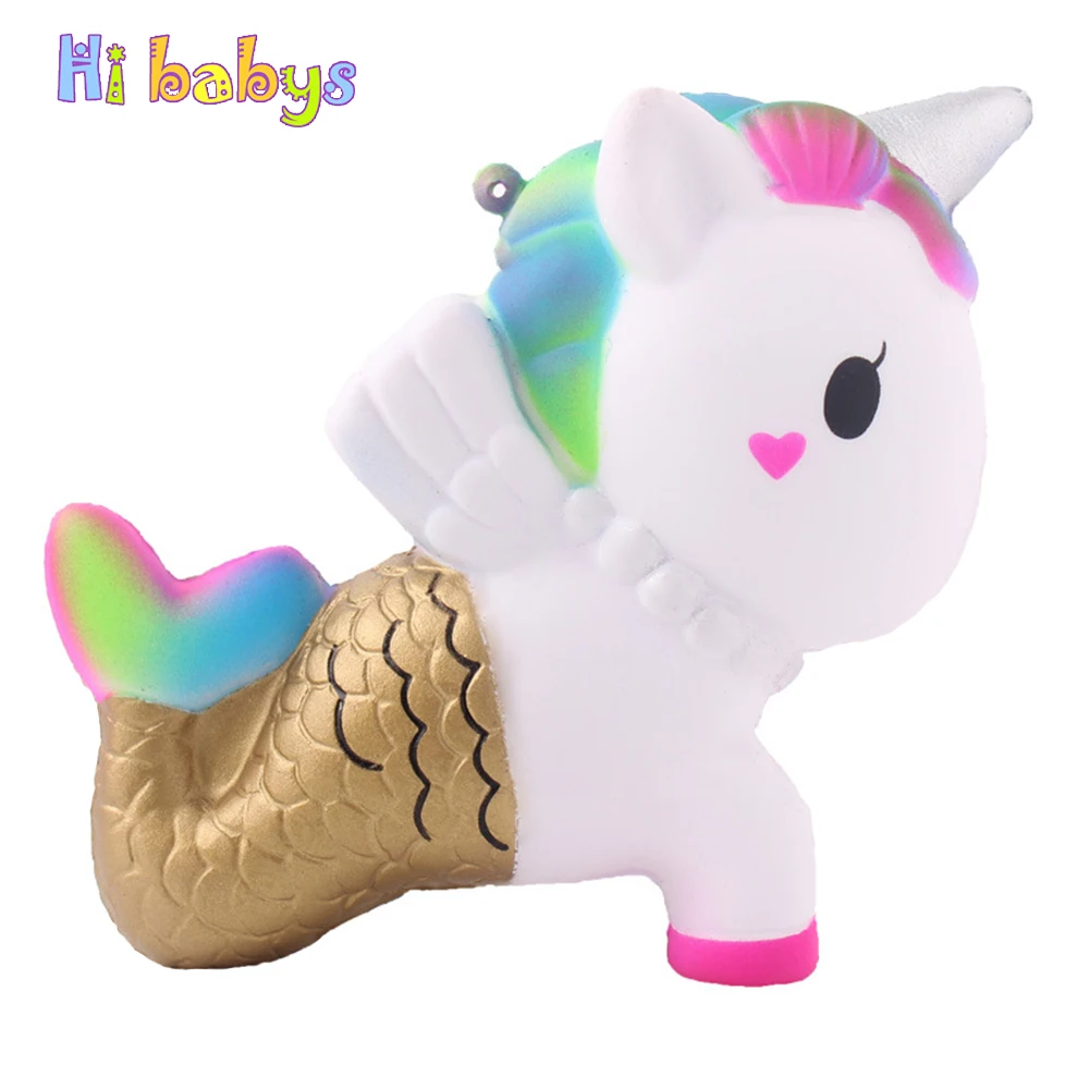 Squeeze Игрушка Русалка Единорог Squish гигантский Squishy антистресс ручной