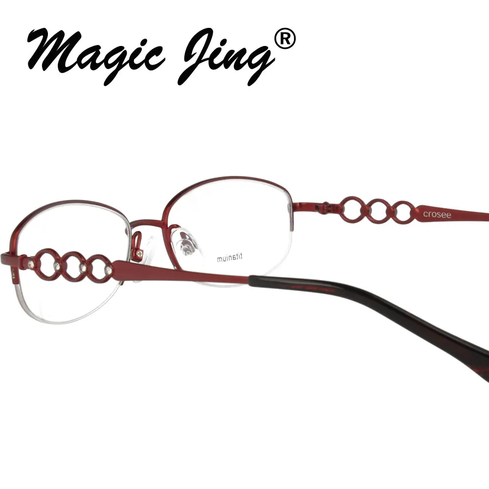 Женские очки для близорукости Magic Jing из чистого титана с оправой RX K001 | Аксессуары
