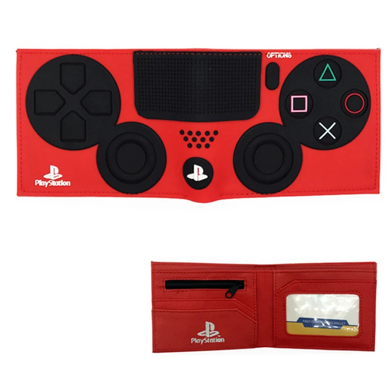 red1 Модный игровой playstation 4 кошелек с карманом для монет ID держатель для карт 3D Touch PVC и PU короткий кошелек для молодых Carteira Masculina - Цвет: red1