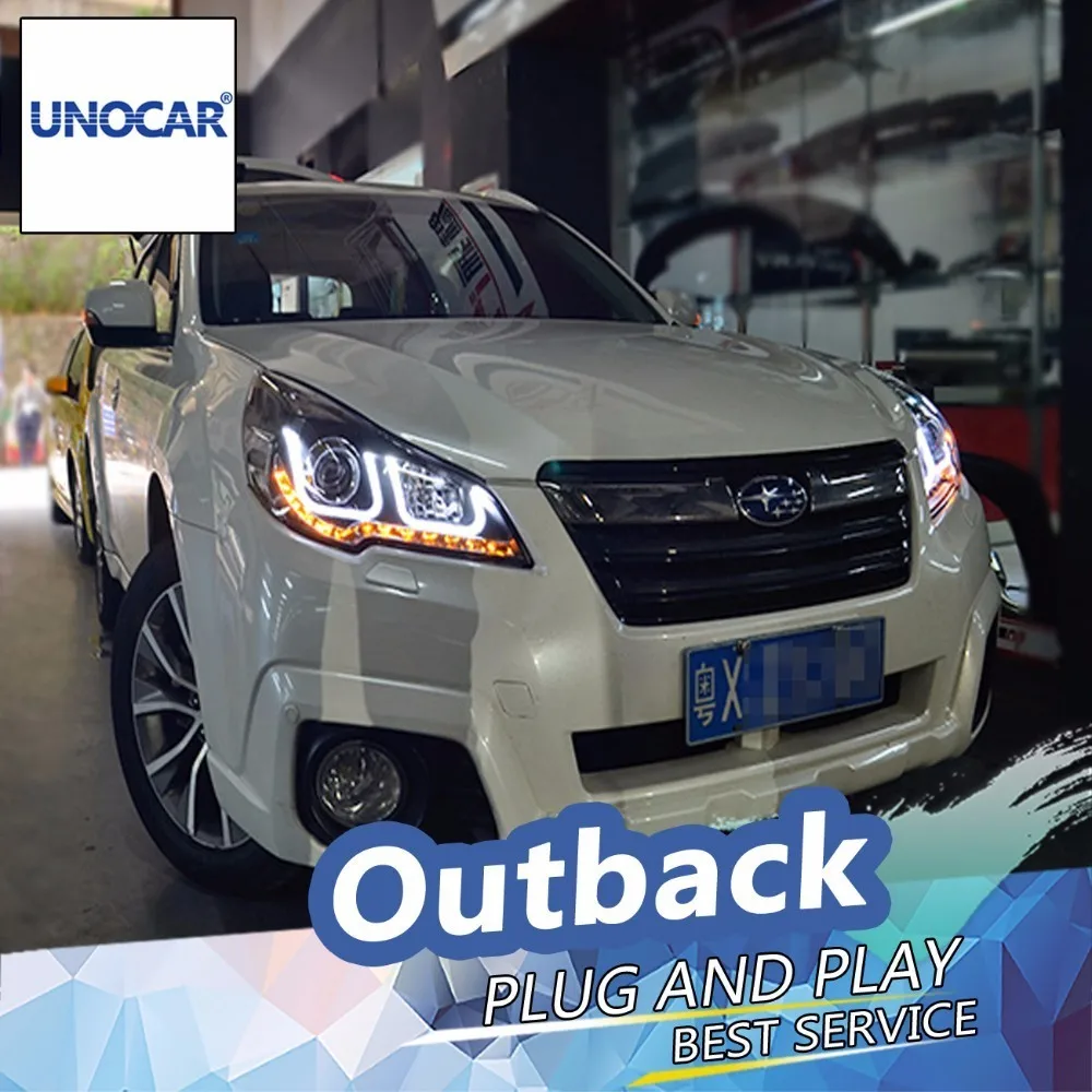 Unocar для Outback фары светодиодный фар DRL Объектив Двойной Луч H7 ксеноновые