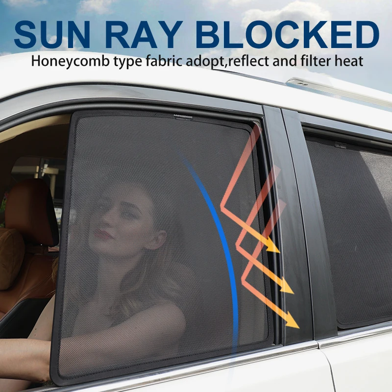 

4PCS/Set Or 2PCS/Set MagneticCar Side Window SunShades Mesh Shade Blind For Skoda Octavia 2015 2016 2017 2018 2019 Car Curtain