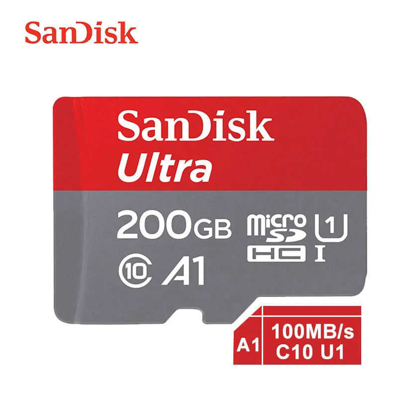 A1 200G Оригинальная карта памяти sandisk Class 10 sd micro tf 16 ГБ 32 ГБ 64 ГБ 128 ГБ 256 Гб карта памяти для мобильного телефона - Емкость: A1 200G