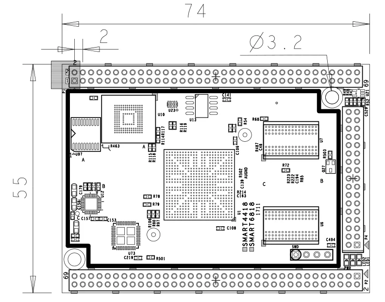 RealQvol Friendlyarm Smart4418 процессор плата S5P4418 Cortex-A9 1 ГБ ОЗУ+ 8 Гб eMMC интегрированный Гбит/с Ethernet аудио разъем
