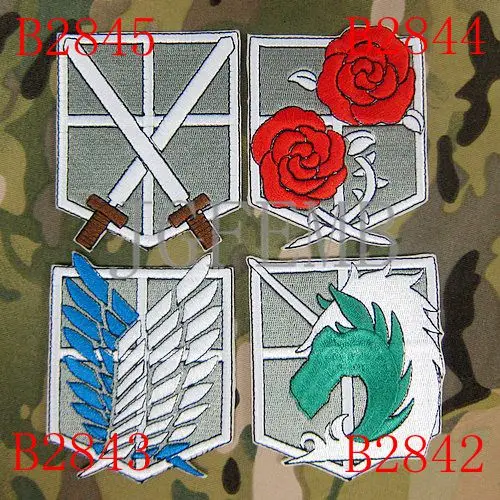 Вышитая нашивка атака на Титанов военная полиция тренировка дислоцированная