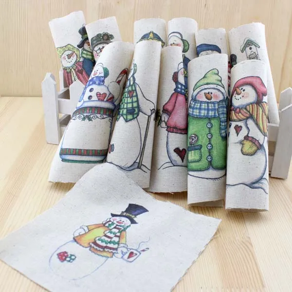 Рождественский снеговик diy Войлок хлопковая ткань куклы для шитья узоры ремесла