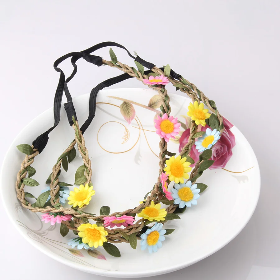 2020 горячая Распродажа модные женские богемные пляжные цветочные повязки на