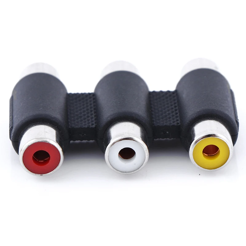 Разъем муфта адаптер тройной 3RCA AV аудио видео Женский Удлинительный для