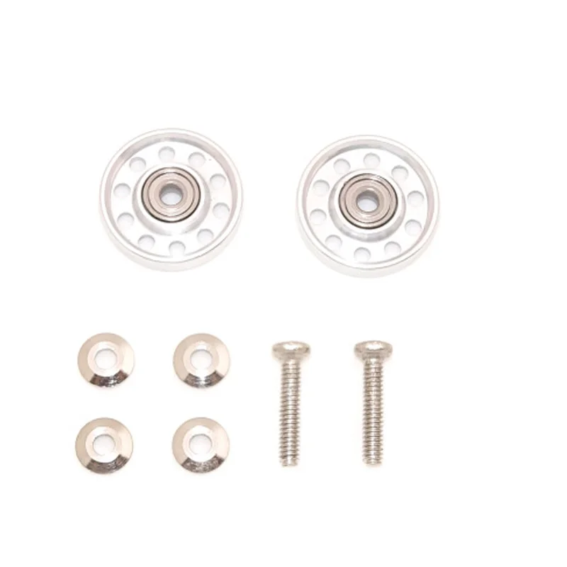 silver 1 комплект из алюминиевого сплава 10 отверстий 13 мм ролики для tamiya mini 4wd гоночного автомобиля 1/32 масштаб 324 магазин - Цвет: silver