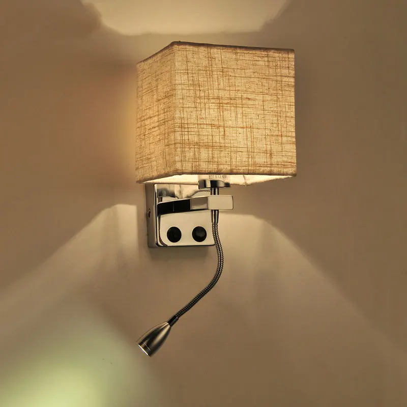 Современные тканевые светодиодные Настенные светильники тканевая лампа