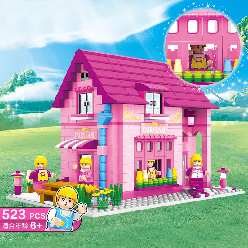 523 шт. игровой дом для девочек сборные блоки игрушки Legoingly friends City Princess вилла