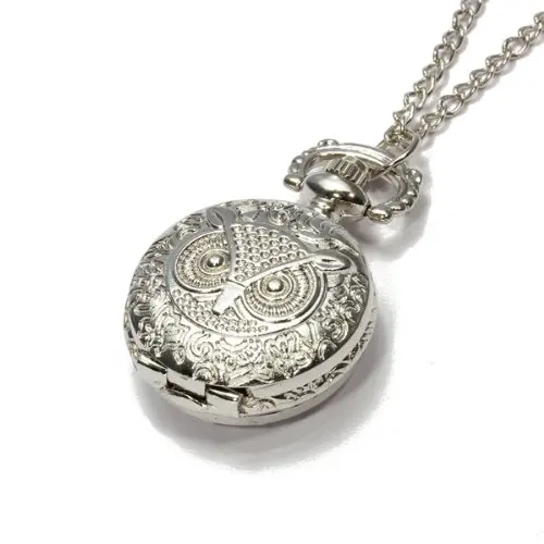 

YCYS-кварцевые карманные часы с подвеской из сплава серебра с арабскими цифрами сова