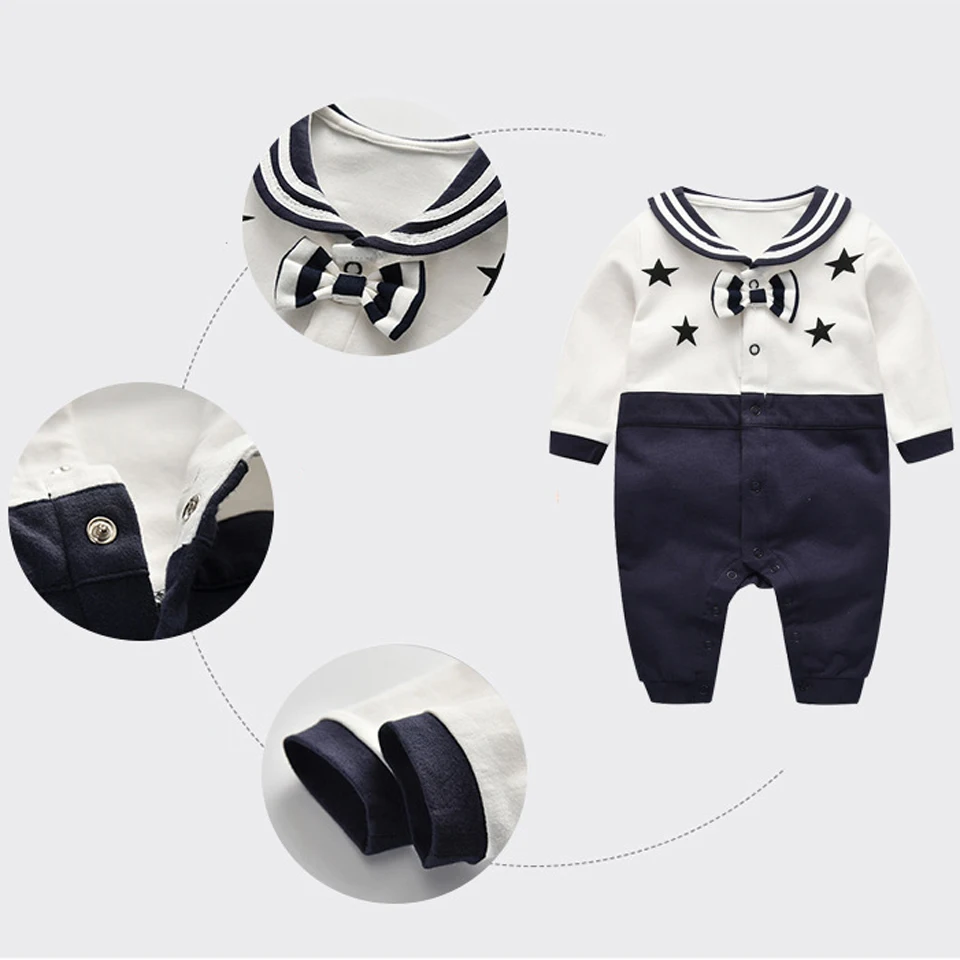Детские матросский костюм комбинезон с якорем белый матрос униформа Костюмы