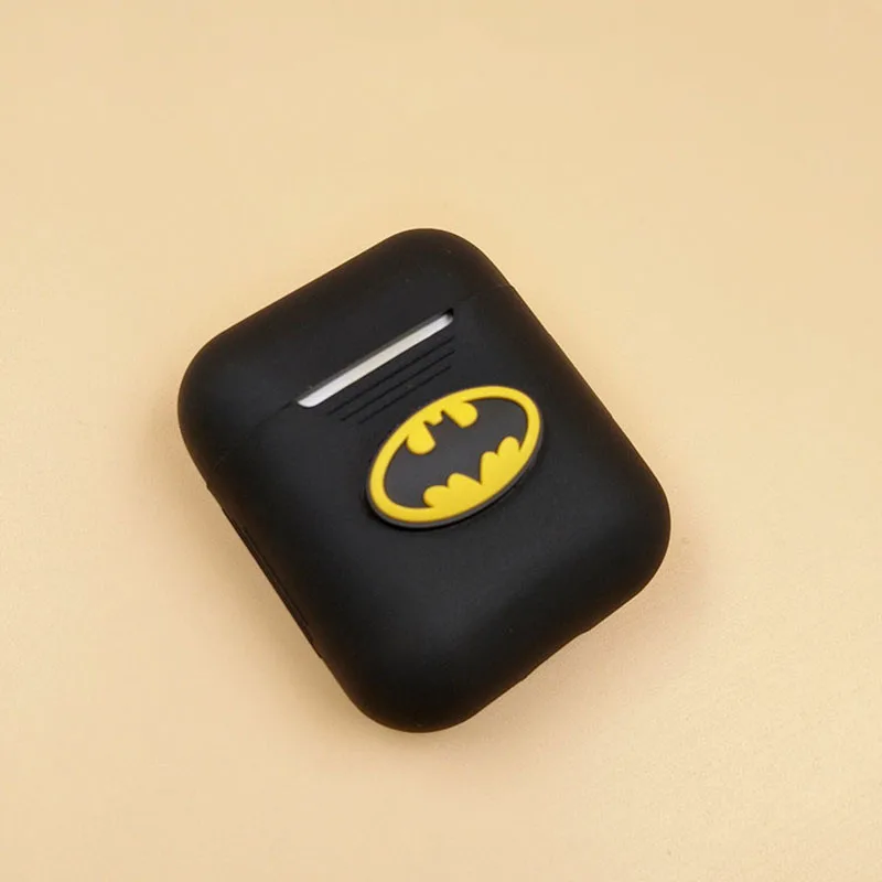 Красный NewlySuper Hero гарнитура коробка мультфильм мягкий силиконовый чехол для наушников портативный наушник крышка мягкий для Apple Airpod TSLM1 - Цвет: Красный