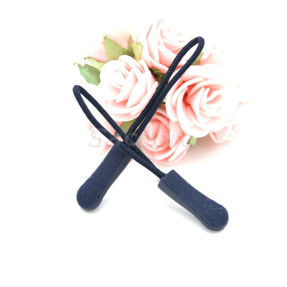 Navy Blue 10 шт./упак. микс Цвет шнур застежки-молнии с ремешком Lariat для Аксессуары для одежды - Цвет: Navy Blue
