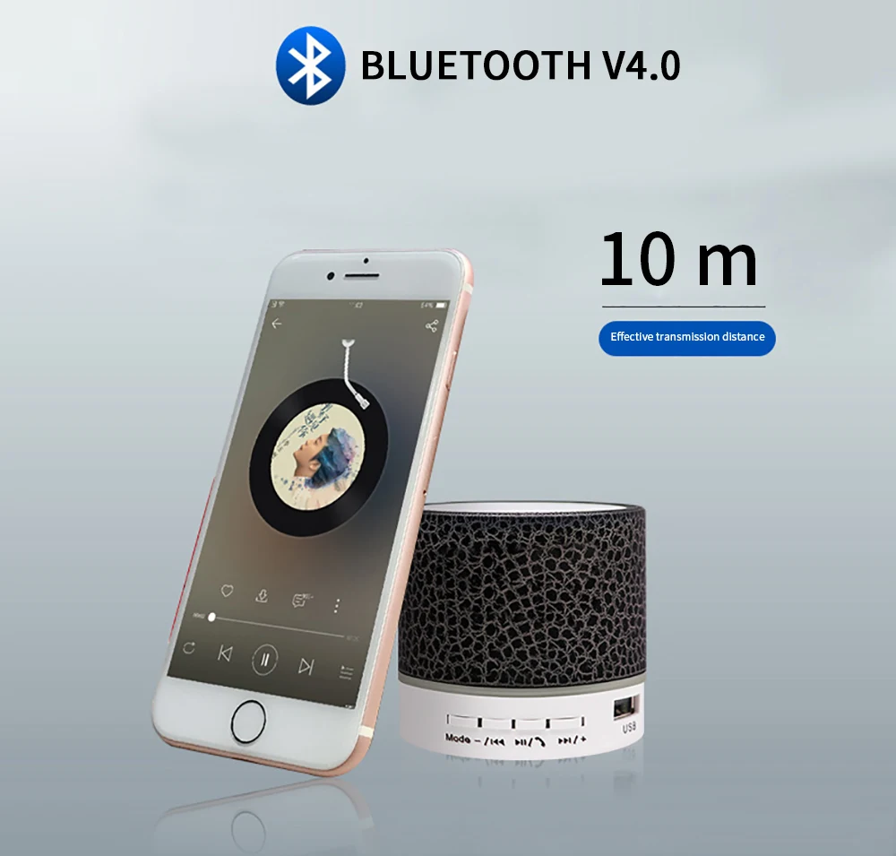 Bluetooth динамик мини беспроводной громкий динамик светодиодный TF USB Сабвуфер беспроводной Bluetooth динамик s Mp3 стерео аудио музыкальный плеер