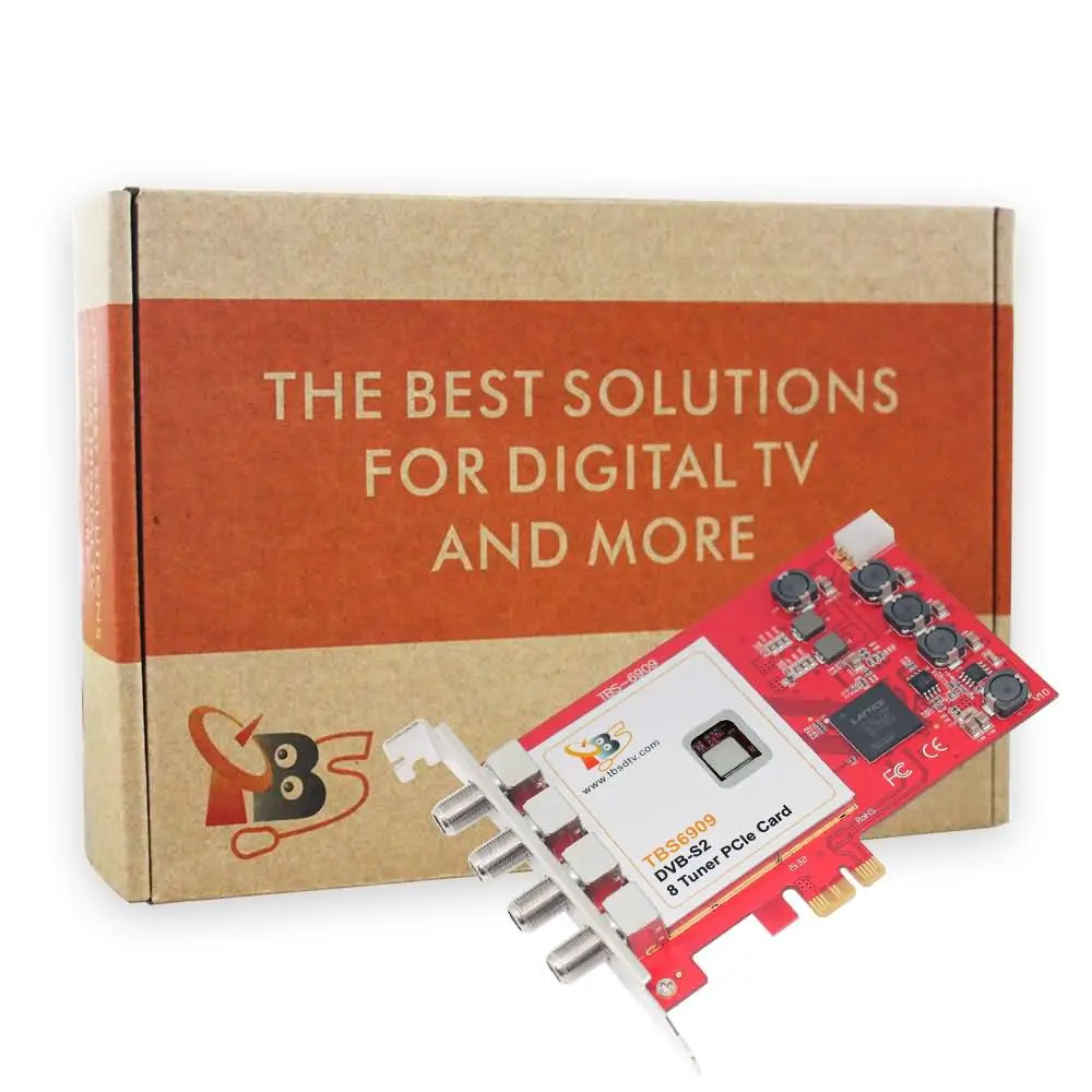 Тюнер Octa карта TBS6909 DVB S/S2 8 тюнер для телевизора PCIe просмотра и записи спутник FTA