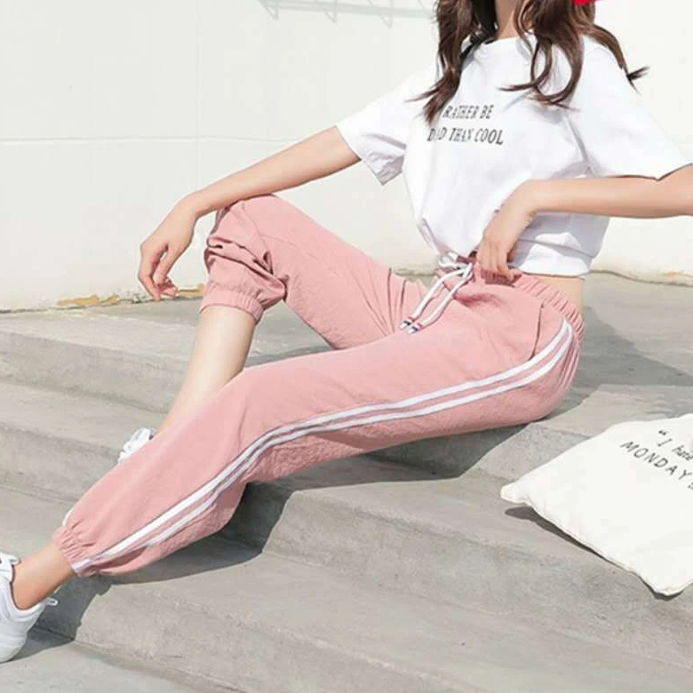 Pants Women Sweatpants Capris Causal Trousers Fitness Loose Harem Ankle-Length Quickly Drying Joggers Pant Female Size 3XL | Женская