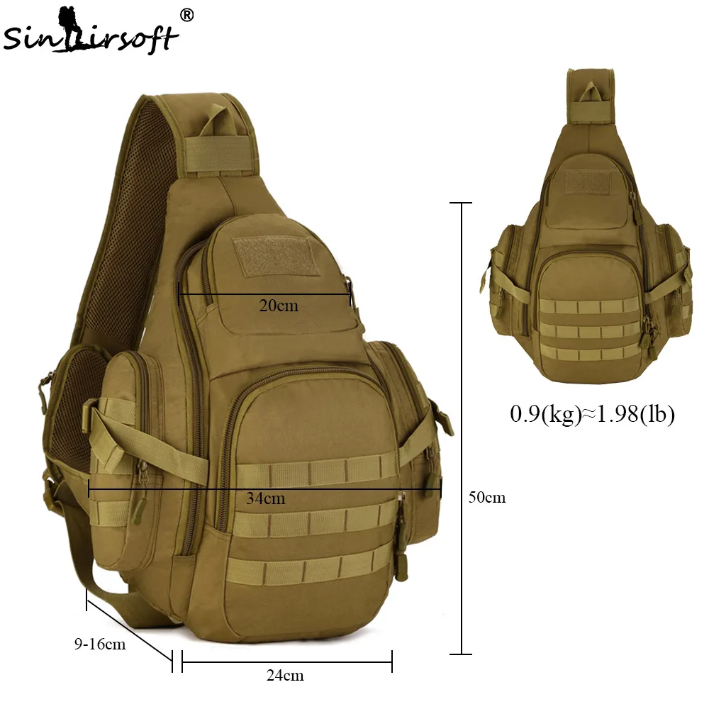 SINAIRSOFT 14 iches Ноутбука Molle Военный Рюкзак Мужчины Спортивная Сумка Нейлон Плеча