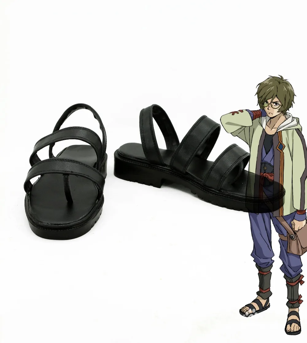 

New Koutetsujou No Kabaneri Ikoma Cosplay Shoes Anime Boots Sandal For Men