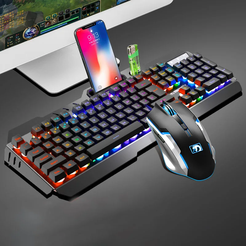 Высококачественная механическая клавиатура и мышь подходит для LOL CS GO игровой