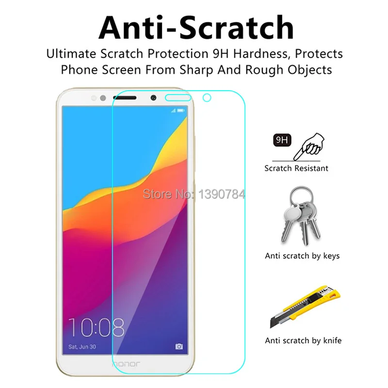 2 шт 2.5D Закаленное стекло для huawei Honor 7A DUA L22 5 45 &quotРусская версия протектор экрана 7