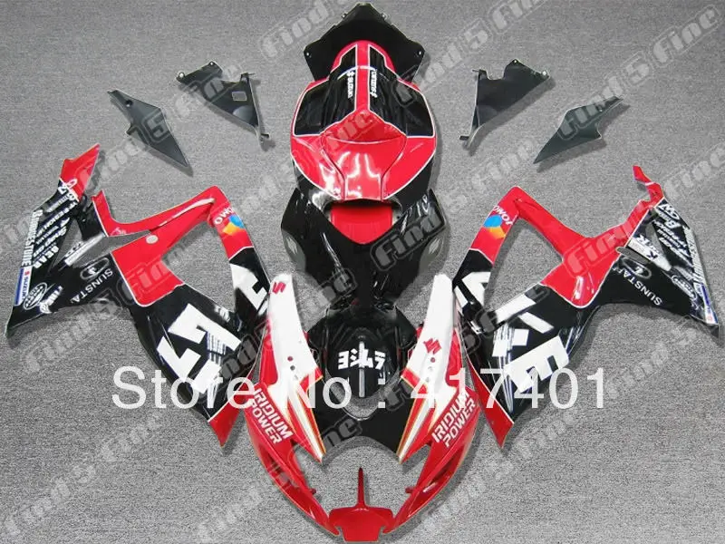 

red white black for SUZUKI GSX R600 R750 06-07 GSXR 600 750 GSXR600 GSXR750 GSX-R600 GSX-R750 K6 06 07 2006 2007 full fairing Y7