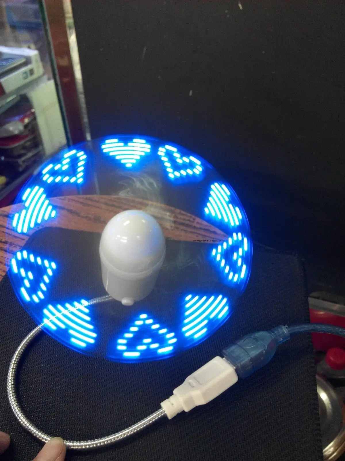 Durable Blue Adjustable USB Gadget Mini Flexible LED Light Fan Time Clock Desktop Cool Display | Компьютеры и офис