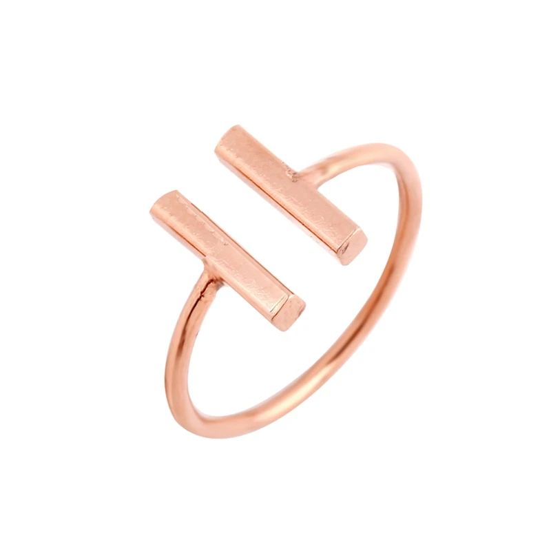 yiustar 2016 New Arrival Rings Unique Double Bar Adjustable Gift for Women R115|adjustable ring|ring adjustablering double |